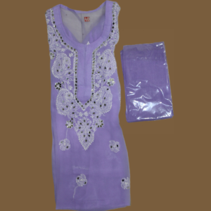 Chikankari Kurti Lavender