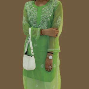 Chikankari Kurti Parrot