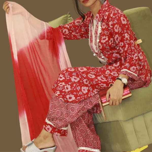 Afghani Suit Magenta