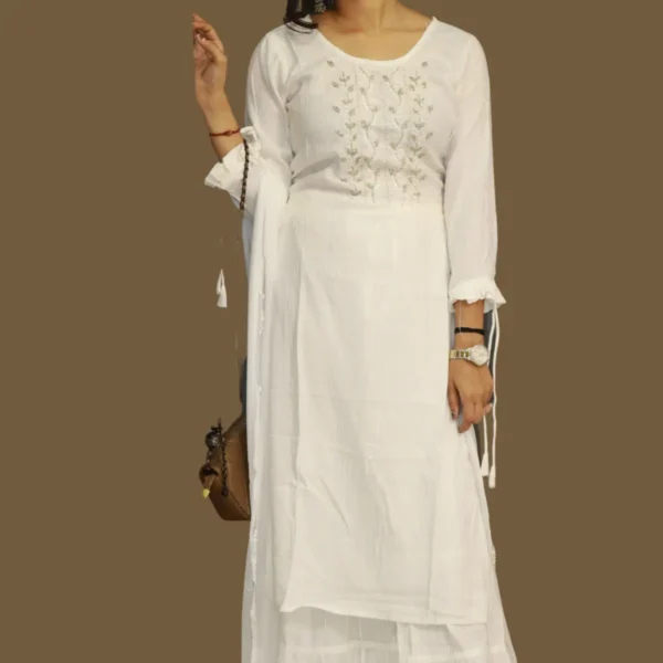 Sharara Suit White